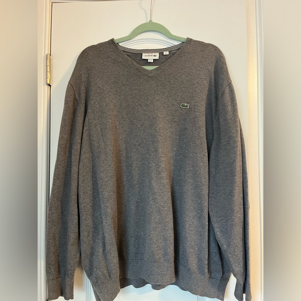 Gray Lacoste Sweater, 4XL